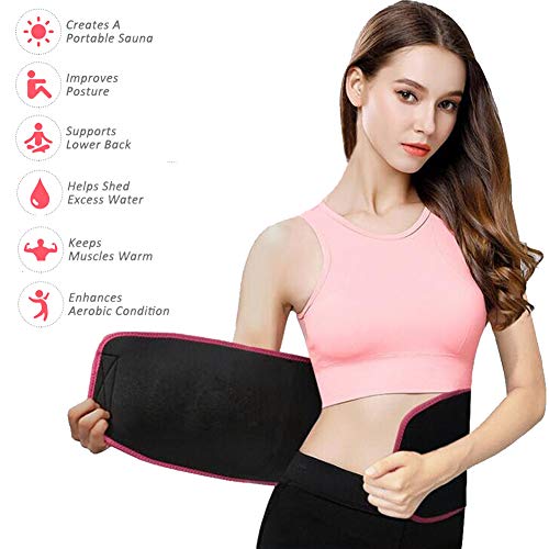 FEimaX Faja Reductora Adelgazante, Cinturón de Fitness Ajustable para Mujer y Hombre, Quema de Grasas y Efecto Sauna, Soporte para Abdominal y Espalda Baja