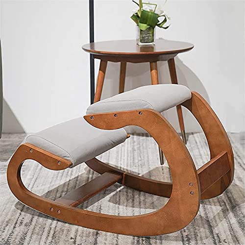 FHKBK Silla ergonómica para arrodillarse, Silla Mecedora para arrodillarse, Silla de Oficina con Asiento Acolchado, Silla de Escritorio para corrección de Postura, Taburete de computador