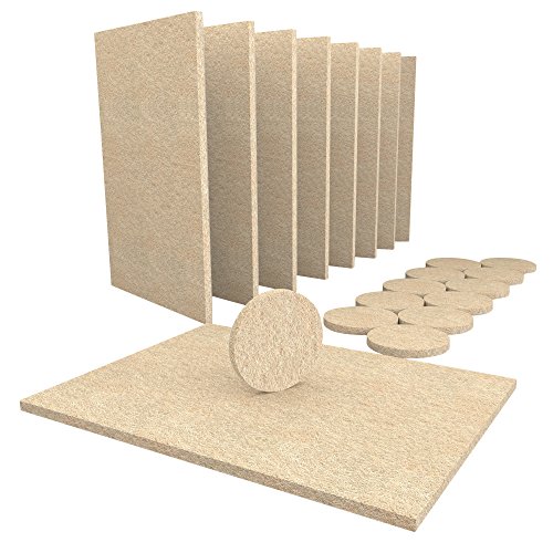 Fieltro Adhesivo - 20 Protectores Para Patas De Mesa, 8 Fieltro Muebles De 15x11 cm De Longitud Y 12 Protectores Patas Sillas De 38 mm De Longitud. Fieltro Sillas Cortados A Medida