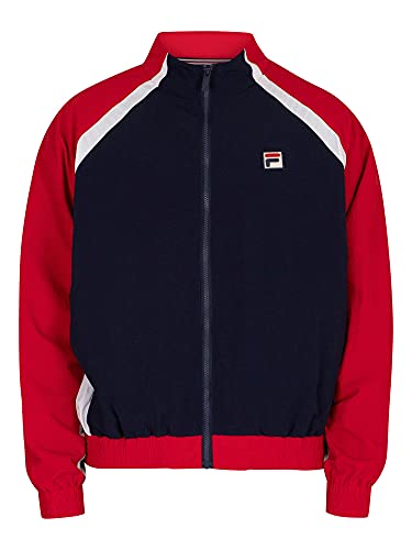 Fila de los Hombres Chaqueta con Cremallera y Cuello alzado RUDI Cut & Sew, Azul, M