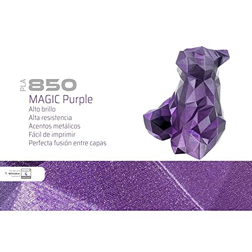 Filamento Impresora 3D PLA 850 Marca Sakata 3D Color Magic Purple 1,75 mm 1kg morado