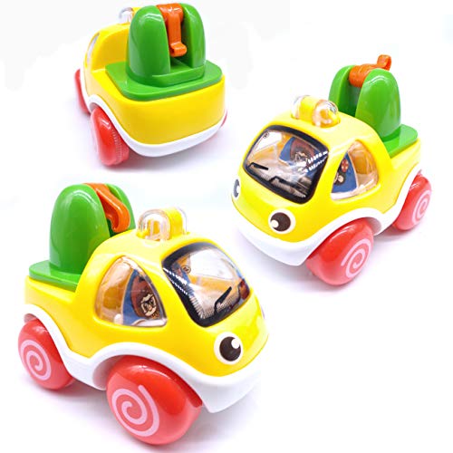 fiouni Baby Early Education Toy Cars Friction Powered Train Cars Juego de Juguetes de Regalo para niño pequeño y niña 1 2,3,4,5 años (Juego de Juguetes de 6 Piezas para automóviles de construcción)