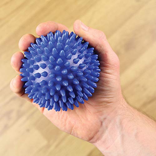 Fitness-Mad Bola de masaje de punta Spiky de Masaje, Unisex adulto, Azul, 9cm