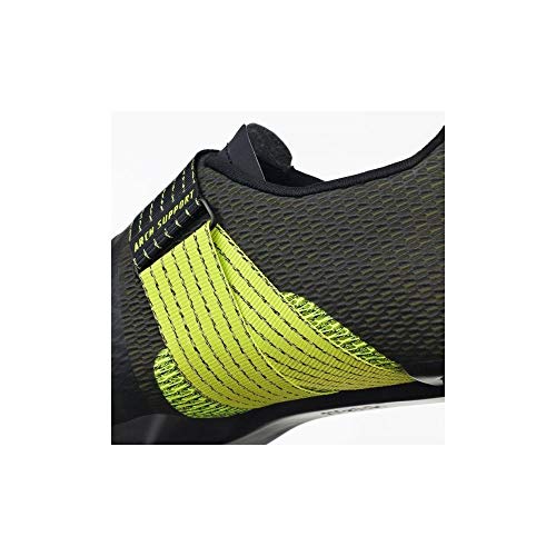 Fizik Stabilita Carbon Zapatillas de Bicicleta, Unisex Adulto, Negro y Amarillo neón, 40.5 EU