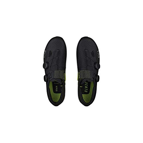 Fizik Stabilita Carbon Zapatillas de Bicicleta, Unisex Adulto, Negro y Amarillo neón, 40.5 EU