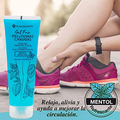 Flor de Mayo, Crema Piernas Cansadas Efecto Frío En Gel, Ayuda Al Cansancio Muscular