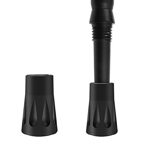 Fodlon 20 Piezas Topes Puntas de Goma para Bastones de Senderismo, Negro Protector de Punta para Bastones de Trekking Caminar, Reemplazo Almohadillas para Bastones de Marcha