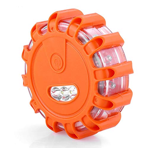 FTVOGUE 15 LED Multifunción Luz de Emergencia de Advertencia de Luz Naranja LED Luz Parpadeante Señal de Advertencia Faro Camino Emergencia LED Emergency Light