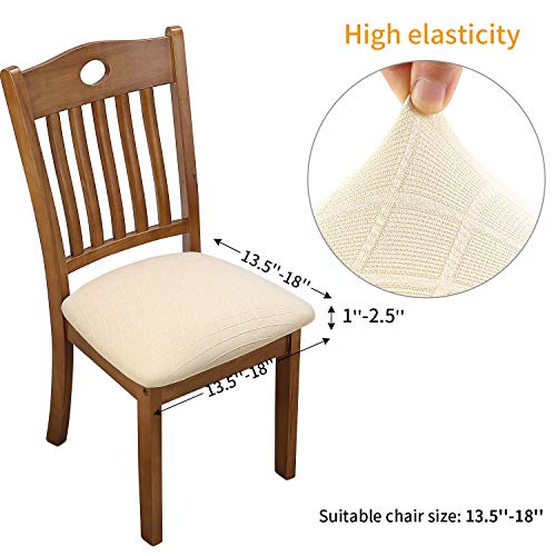 Fuloon Fundas Sillas Comedor, Fundas Protectoras para Sillas Elasticas,Funda Asiento Silla Desmontables Lavables para Comedor Hotel Banquete de Boda Decoración,4 Funda sillas Comedor