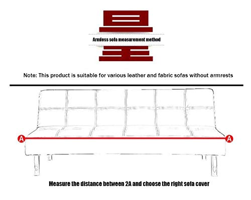 Funda de Clic-clac elástica,Funda Sofa Cama sin Brazos-Protector de Sofá Plegable, Sofá Cama Poliéster Funda elástica para,sofá de 1 2 3 plazas, Cubierta Antideslizante en Tejido elástico Extensible