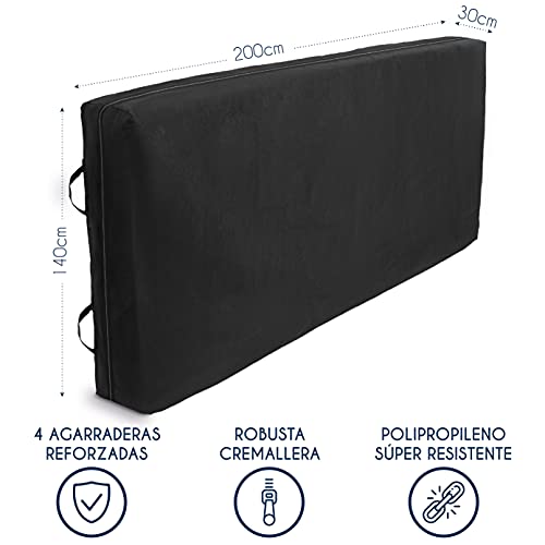 Funda Protector de Colchon Amacenamiento y Mudanzas para Colchones 140x200 x 30 cm - Cama 140x200 cm - 4 Asas y Cierre Zip - Funda Colchon Impermeable, Funda para Guardar colchon