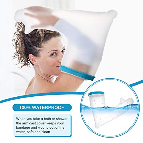 Fundas de Yeso para Brazo de Ducha, Protector de Yeso de Brazo Completo Impermeable para Adultos para Envolver Lesiones en Manos Rotas