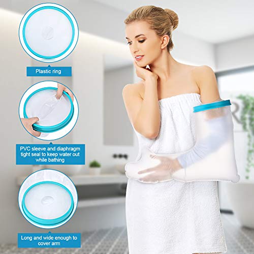 Fundas de Yeso para Brazo de Ducha, Protector de Yeso de Brazo Completo Impermeable para Adultos para Envolver Lesiones en Manos Rotas