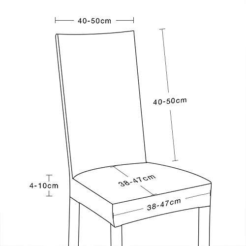 Fundas para sillas Pack de 4 Fundas sillas Comedor Fundas elásticas, Cubiertas para sillas,bielástico Extraíble Funda, Muy fácil de Limpiar, Duradera (Paquete de 4, Gris-Plateado)