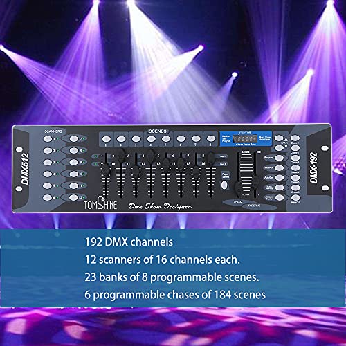 Funien Controlador de Escenario,192 Canales de la Etapa de la luz DMX512 Consola de Controlador inalámbrico con el Partido del transmisor DJ Disco Operator Equipment