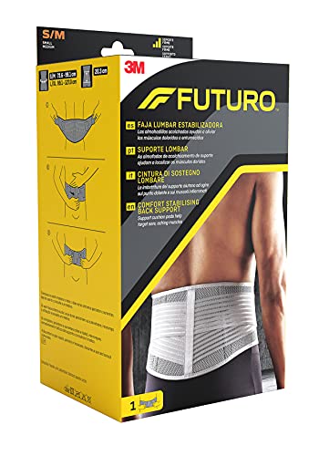 FUTURO Faja lumbar estabilizadora, ayuda a aliviar los músculos doloridos o entumecidos, pequeño/mediano, S/M