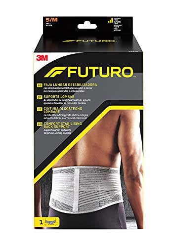 FUTURO Faja lumbar estabilizadora, ayuda a aliviar los músculos doloridos o entumecidos, pequeño/mediano, S/M