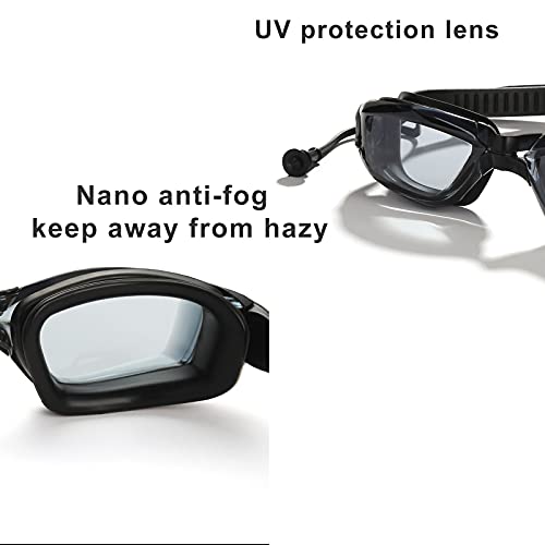 Gafas De Natación Anti-Vaho Protección UV Sin Fugas Fáciles De Ajustar Visión Clara Puente Nasal Suave Ideal para Todo Tipo De Agua Piscina Deportes Acuáticos Gafas De Natación Unisex 4