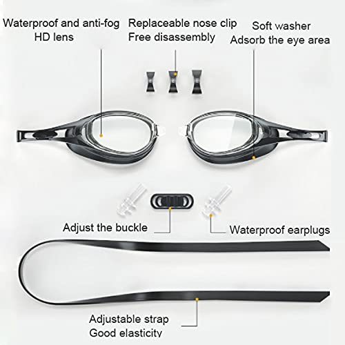 Gafas De Natación para Adultos Anti-Vaho Protección UV Sin Fugas Fáciles De Ajustar Visión Clara Puente Nasal Suave Ideal para Todo Tipo De Agua Piscina Deportes Acuáticos Unisex 6