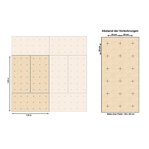 GARTENPIRAT Pared Escalada Exteriores 2,16 m² - Set OW3- 3 Paneles 15 Presas