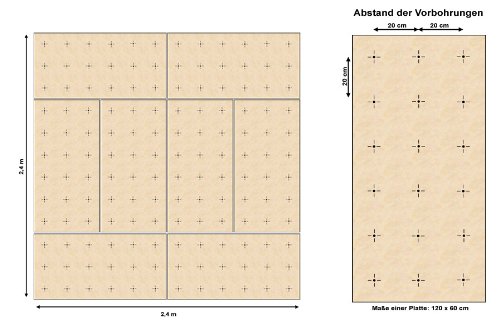 Gartenpirat Pared Escalada Interiores 5,76 m² Set-IW8 - 8 Paneles 40 Presas