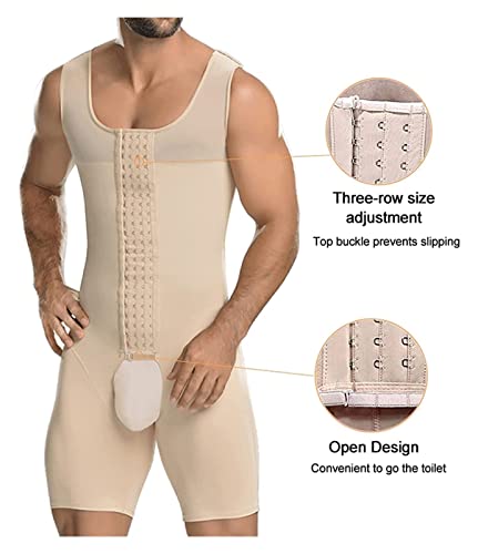 GDYJP Body for Hombres Pérdida de Peso COMPRESIÓN APROPIADA Abierta Cuerpo Cuerpo Completo FALTAWEET Control DE PUMANTE TRIENCIANTE DE CINA PLOS TAMAÑO (Color : Beige, Size : XXXX-Large)