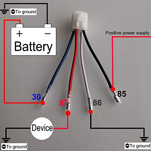 Gebildet 2pcs 12V 40A Relé de Coche con Arnés de Enchufes,4 Pin Terminal SPST Vehículo Auto Barco Carro Relé Relay