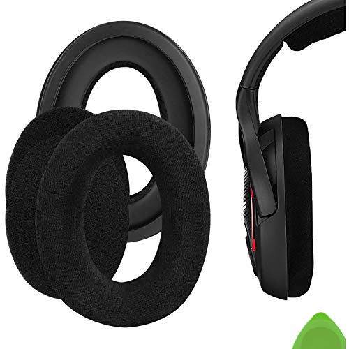 Geekria Comfort Velour - Almohadillas de repuesto para auriculares Sennheíser Game ONE, PC360, PC363D, PC373D (Negro)