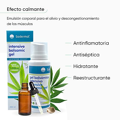 Gel crema muscular con Cannabis para dolores musculares , espalda, hombro, rodilla, lumbalgia , tendinitis fórmula antiinflamatoria con aceite de semilla cañamo