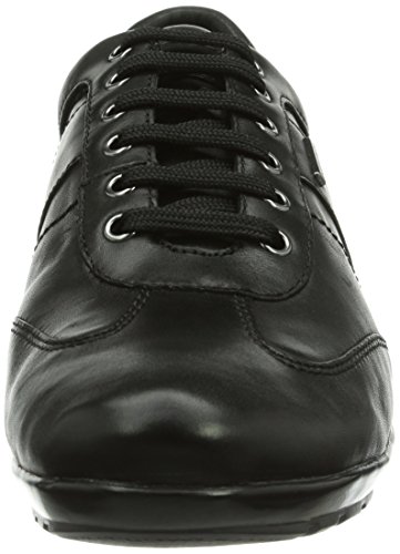 Geox U Symbol B ABX B, Oxford Flat Hombre, Black, 43 EU