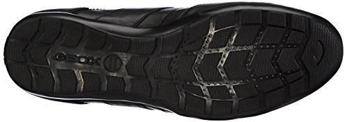 Geox U Symbol B ABX B, Oxford Flat Hombre, Black, 43 EU