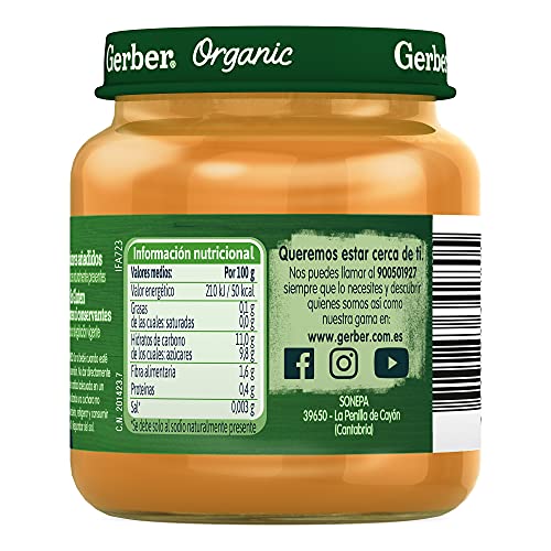 Gerber Organic Manzana Albaricoque Melocotón 125 g - Pack de 6