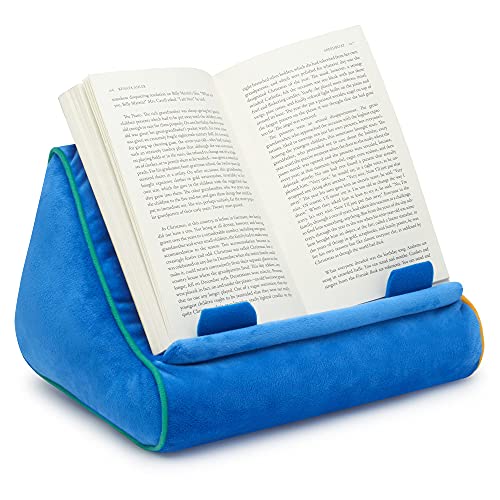 Gifts for Readers & Writers Soporte sofá de Lectura, Atril para Libros, iPad, Tablet, eReader, cojín de Descanso, Idea de Regalo - Modelo Azul