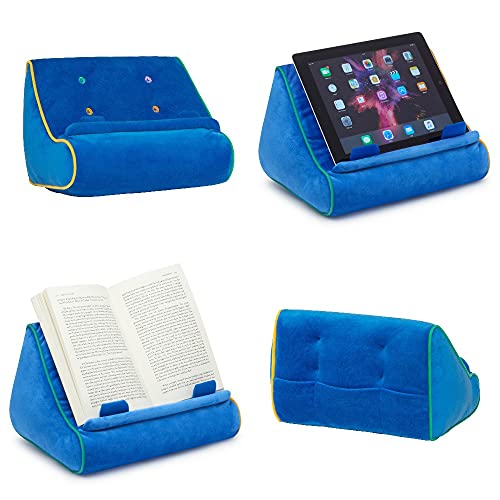 Gifts for Readers & Writers Soporte sofá de Lectura, Atril para Libros, iPad, Tablet, eReader, cojín de Descanso, Idea de Regalo - Modelo Azul