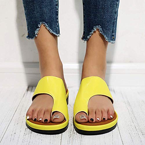 GJJSZ Férulas,Sandalias de Verano para Mujer de Dedo Gordo Plano Hallux valgus Sandalias ortopédicas cómodas para el Tratamiento