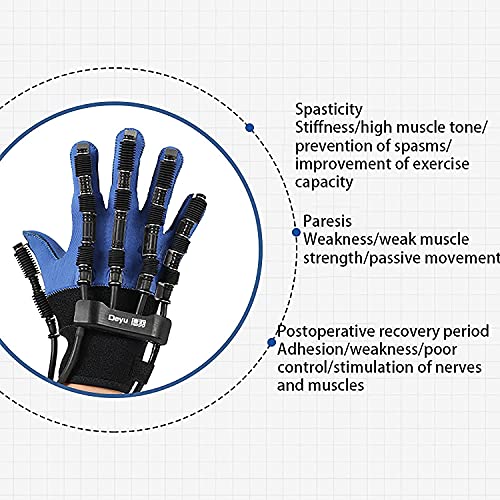 GKPLY Guantes de Robot de rehabilitación, Guantes de rehabilitación de Dedos Férula de Mano de Trazo Entrenamiento Manual Dispositivo de Entrenamiento Manual Equipo de Entrenamiento de rehabilitación