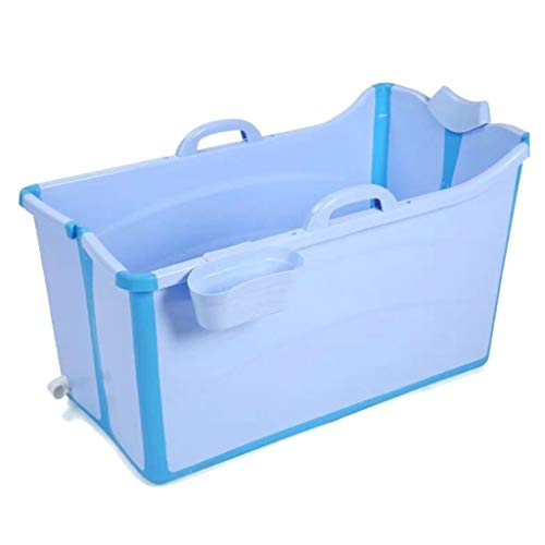 GLokpp Bañera Plegable for Adultos Piscina de plástico for bebés Baño for niños Barril Bañera portátil for el hogar, bañera Bañera de remojo portátil, bañera portátil Plegable Grande (Color : A)