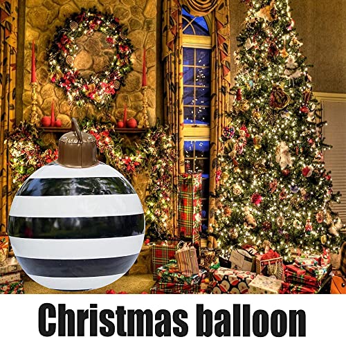 Gona 60 cm exterior Navidad hinchable bola PVC decoración grande Navidad árbol Ornamento globo patio jardín casa terraza decoración para vacaciones