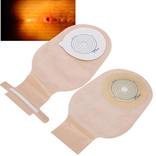 GOTOTOP 10 PCS Bolsa de ostomía drenable, Sistema de una Pieza Bolsas de colostomía Bolsa Estoma Cubierta de orina Orina 20-60mm Abertura para colostomía Ileostomía Cuidado del estoma(Sellando)