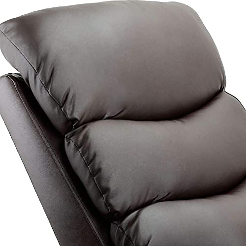 Gridinlux | Sillón Masaje Relax Extra acolchado Marrón Wengué | Reclinable | Función Calor Lumbar | 5 Modos | 8 Motores | Mando de Control | 4 zonas de masaje | Polipiel