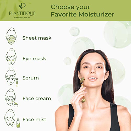 Gua Sha y Rodillo de Jade Masajeador Facial - Jade Roller and Gua Sha Facial - Rodillo Jade Autentico Masajeador de Ojos