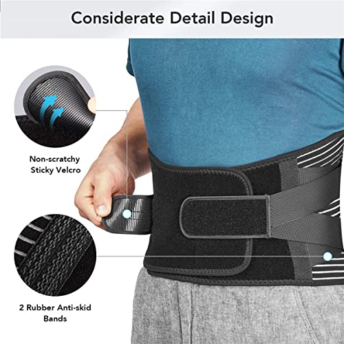 GvvcH Faja Lumbar Protección de la Cintura de la Columna Vertebral Soporte para Aliviar el Dolor Cinturón de Entrenador de Fitness Deportivo,XXL