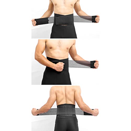 GvvcH Hombres Faja Lumbar Ortesis de Soporte de Cintura Protector de Cintura para Gimnasio Corsé Moldeador de Cuerpo Deportivo de Levantamiento de Pesas,XL