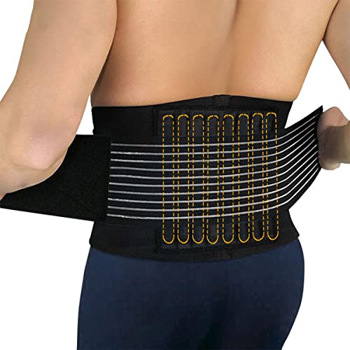 GvvcH Hombres Faja Lumbar Ortesis de Soporte de Cintura Protector de Cintura para Gimnasio Corsé Moldeador de Cuerpo Deportivo de Levantamiento de Pesas,XL