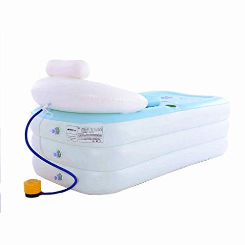 Gweat Bañera Plegable Inflable Grueso Cálido Adultos SPA, Niños Piscina Inflable, Blanco