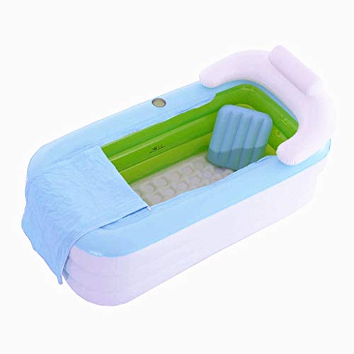 Gweat Bañera Plegable Inflable Grueso Cálido Adultos SPA, Niños Piscina Inflable, Blanco