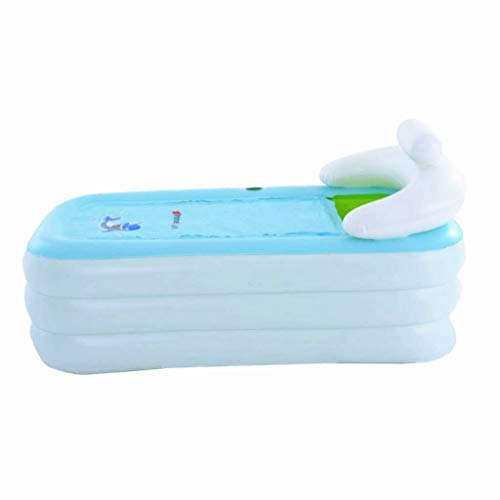 Gweat Bañera Plegable Inflable Grueso Cálido Adultos SPA, Niños Piscina Inflable, Blanco