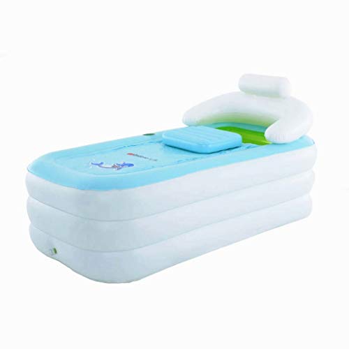 Gweat Bañera Plegable Inflable Grueso Cálido Adultos SPA, Niños Piscina Inflable, Blanco