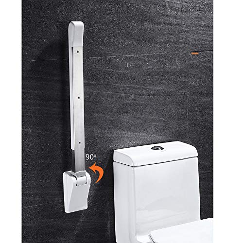 GXNYSAN Baño de Agarre Asidero de Seguridad Montado en la Pared, Barra Abatible Inoxidable para Baño Adaptado a Personas Mayores o con Minusvalías