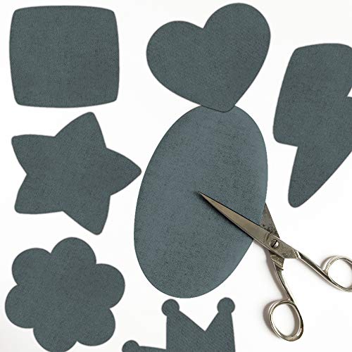 Haberdashery Online 6 Rodilleras Color Gris Oscuro termoadhesivas de Plancha. Coderas para Proteger tu Ropa y reparación de Pantalones, Chaquetas, Jerseys, Camisas. 16 x 10 cm. RP10